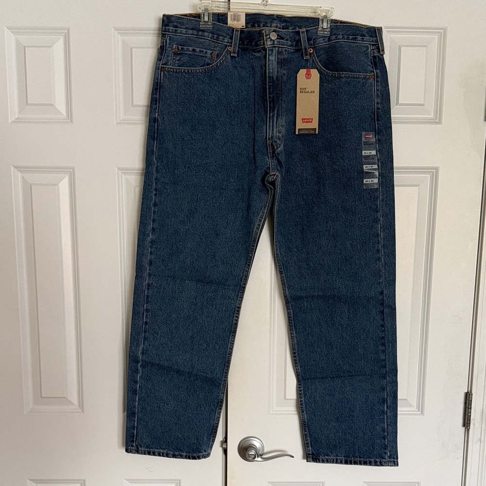Levi's Men's Dark Blue Straight regular 505 Jeans size 40x30 NWT